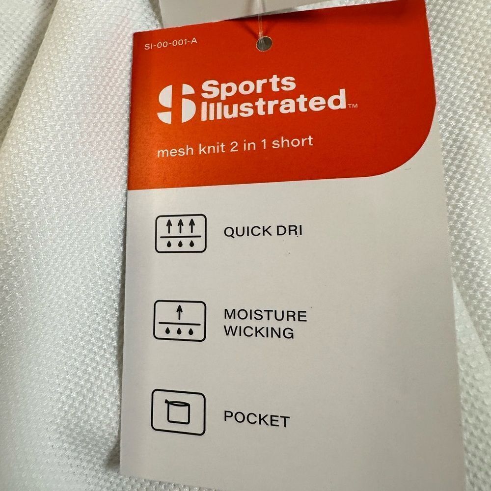 NWT Sports Illustrated Plus Size White Drawstring Waist Athletic Shorts - 3XL - Picture 8 of 11